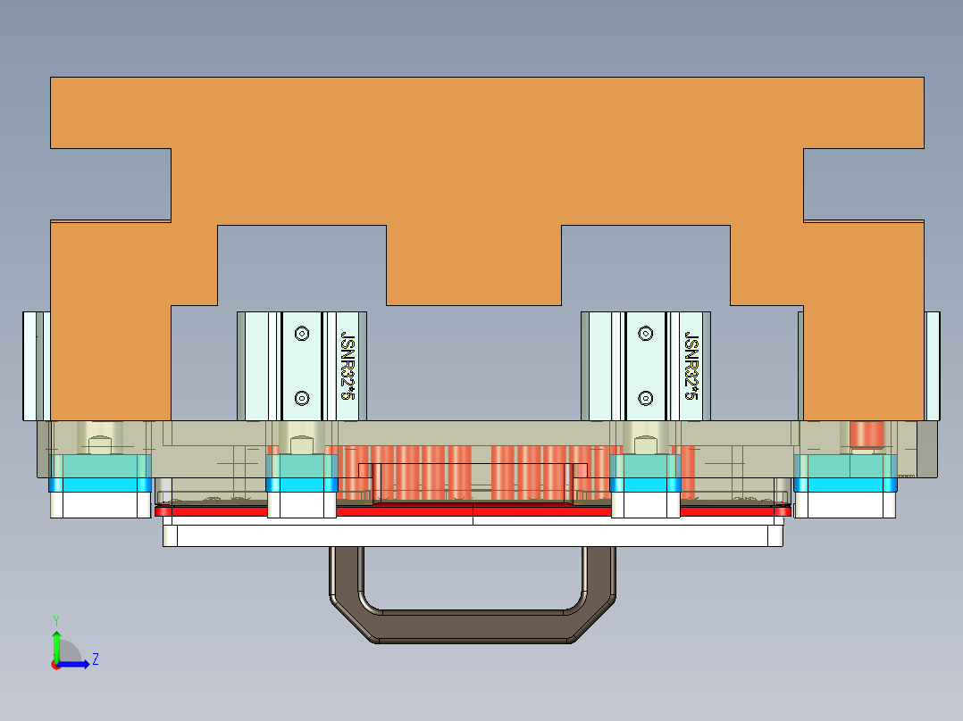 K1-A-笔记本CNC工装夹具三维模型CNC2-电磁铁左视图