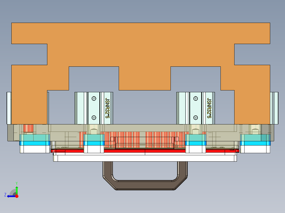 K1-A-笔记本CNC工装夹具三维模型CNC2-电磁铁右视图