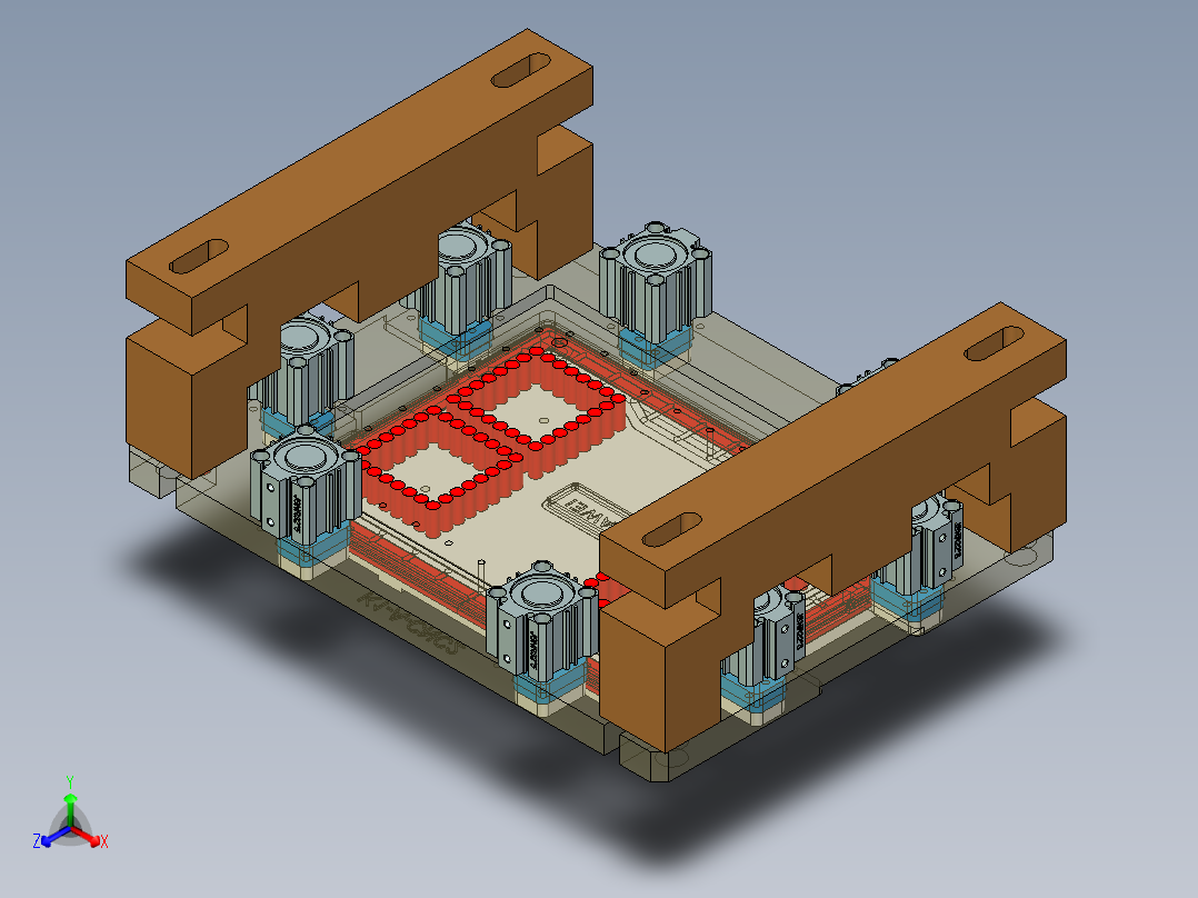 K1-A-笔记本CNC工装夹具三维模型CNC2-电磁铁正等轴测图