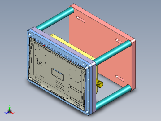 显示器背壳铣内腔治具模型