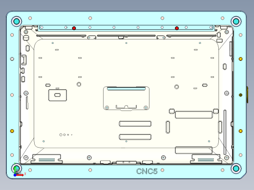 显示器背壳铣内腔治具模型前视缩略图