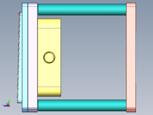 显示器背壳铣内腔治具模型右视缩略图
