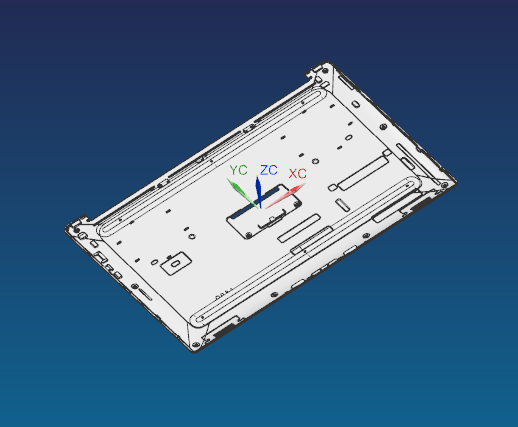 显示器背壳铣内腔治具模型