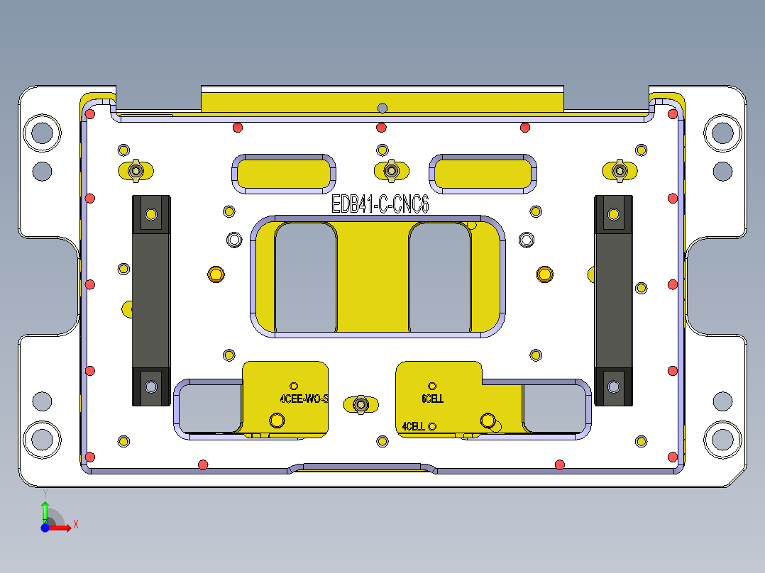 EDB41-C笔记本CNC工装夹具三维模型-CNC6-191113前视图