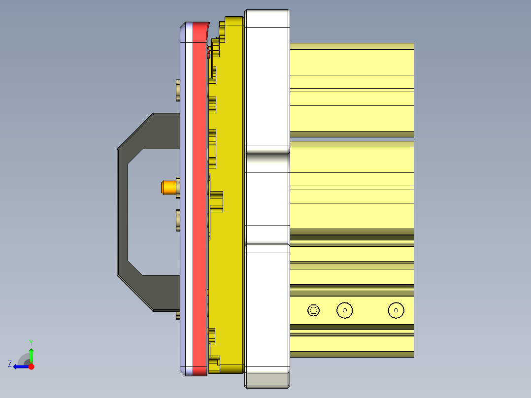 EDB41-C笔记本CNC工装夹具三维模型-CNC6-191113右视图