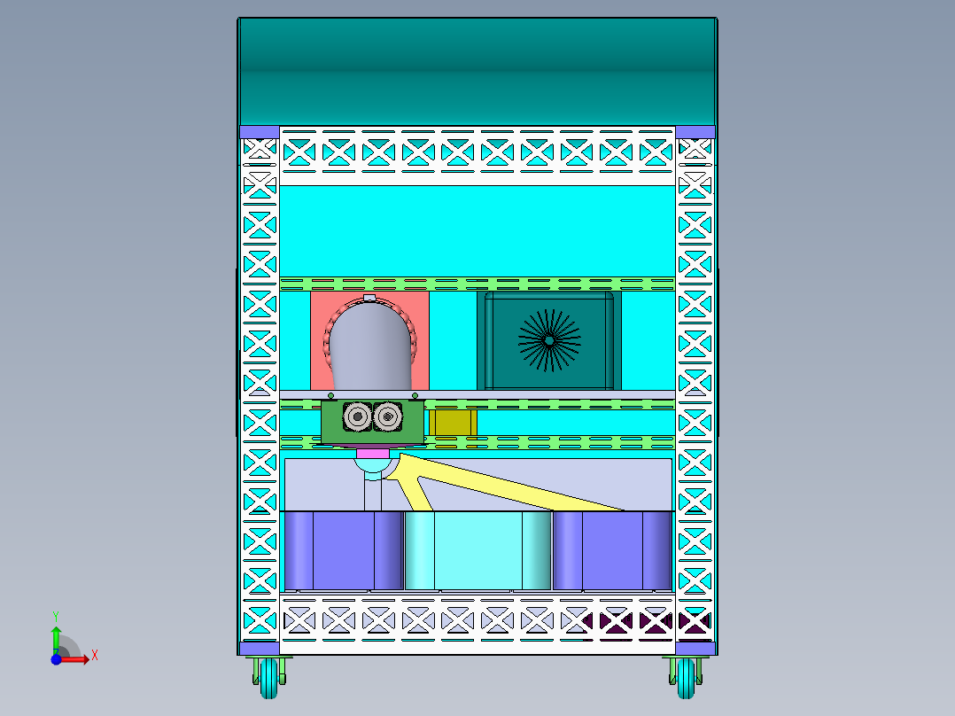 电控柜、垃圾回收站前视图