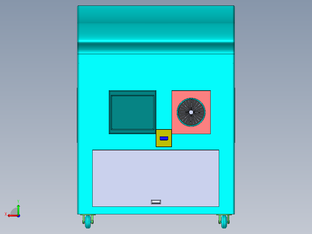 电控柜、垃圾回收站后视图