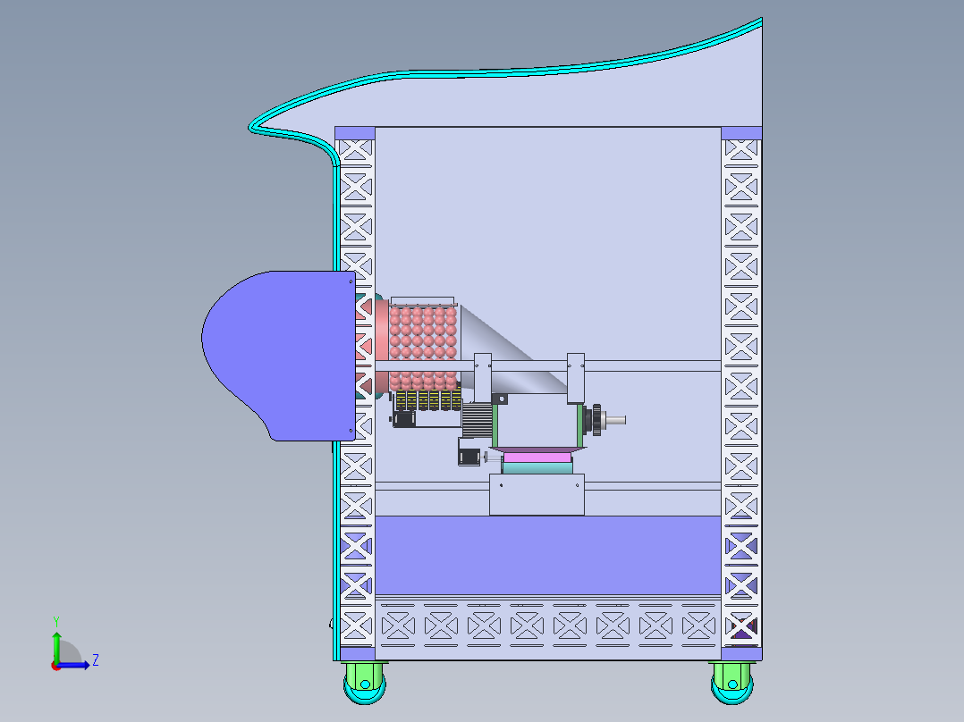 电控柜、垃圾回收站左视图