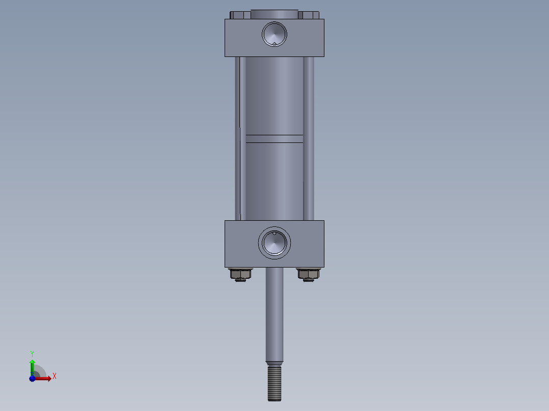 拉杆液压缸前视图