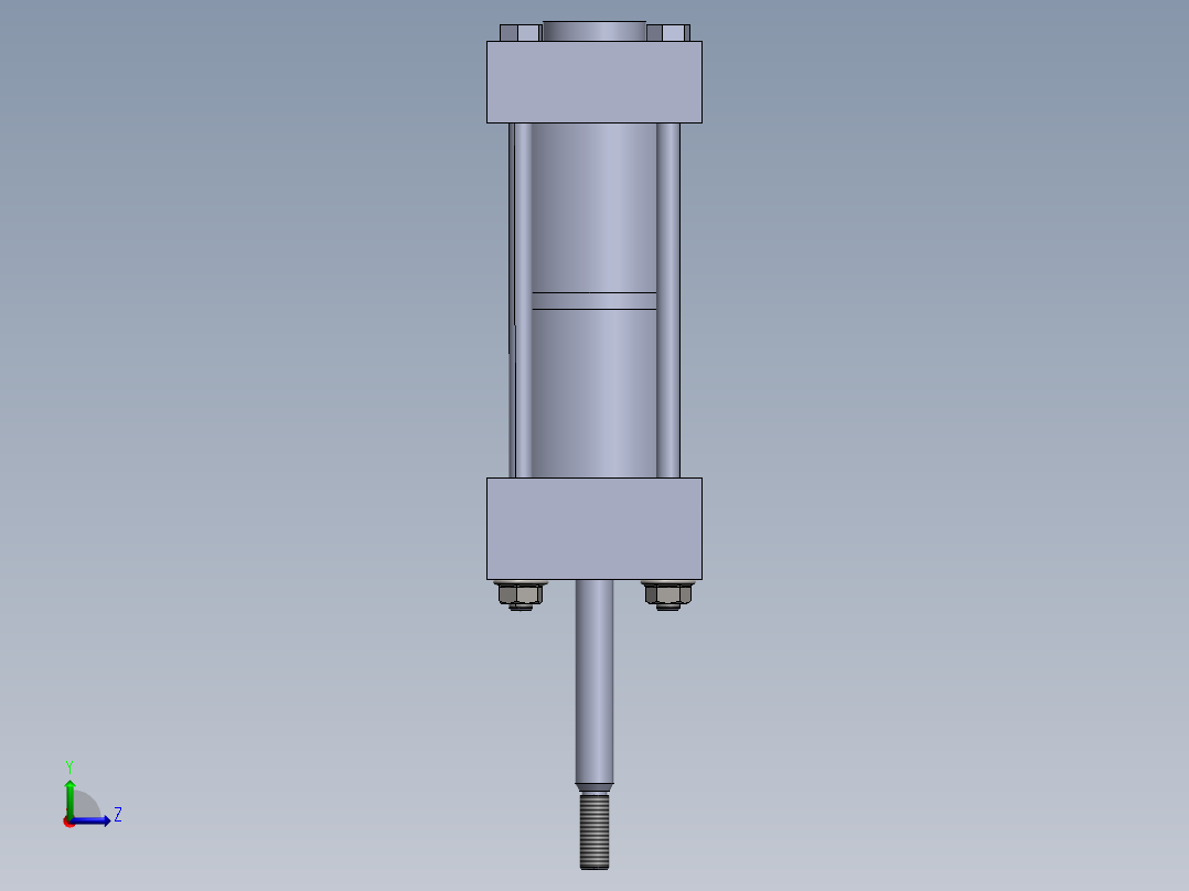 拉杆液压缸左视图