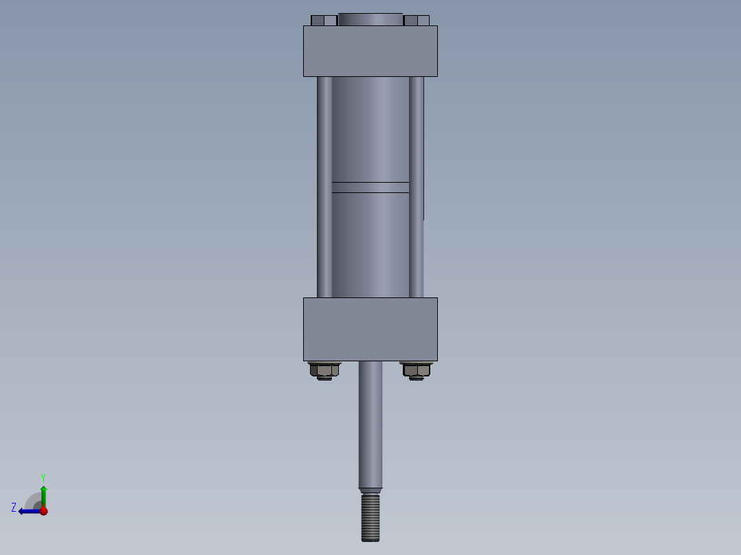 拉杆液压缸右视图