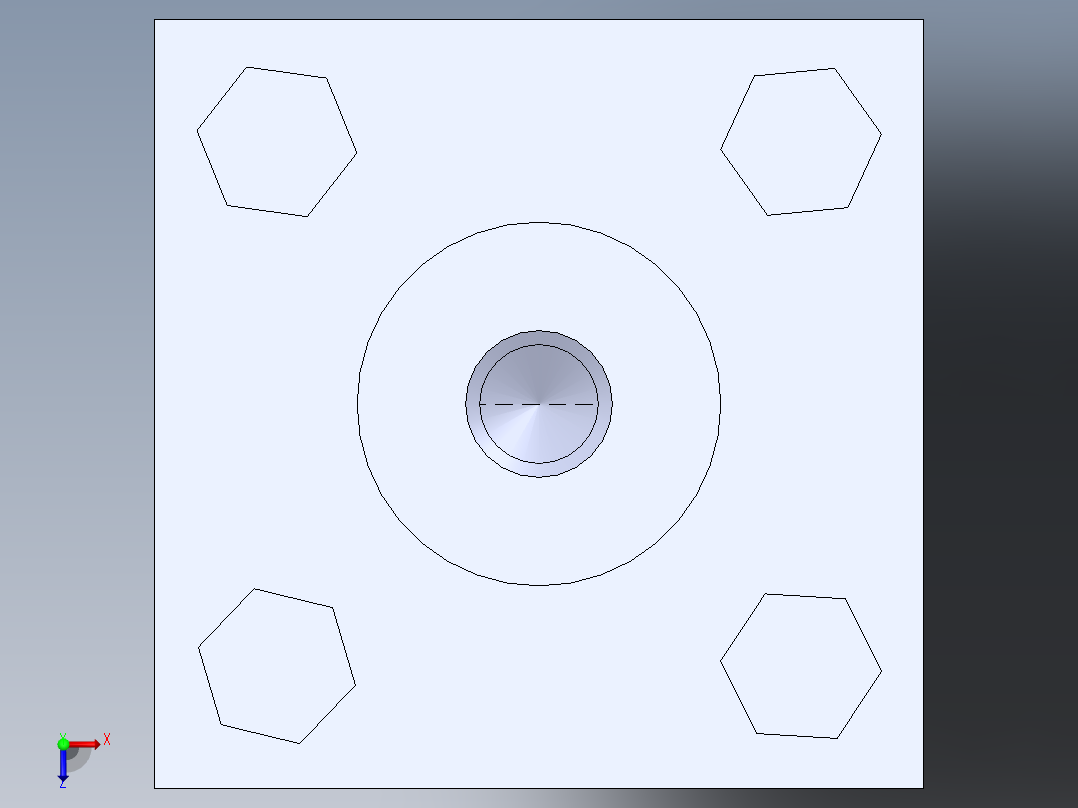 拉杆液压缸俯视图
