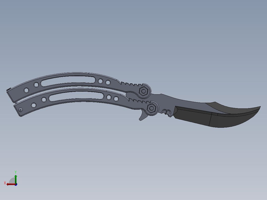 折叠刀、刀 (2)后视图