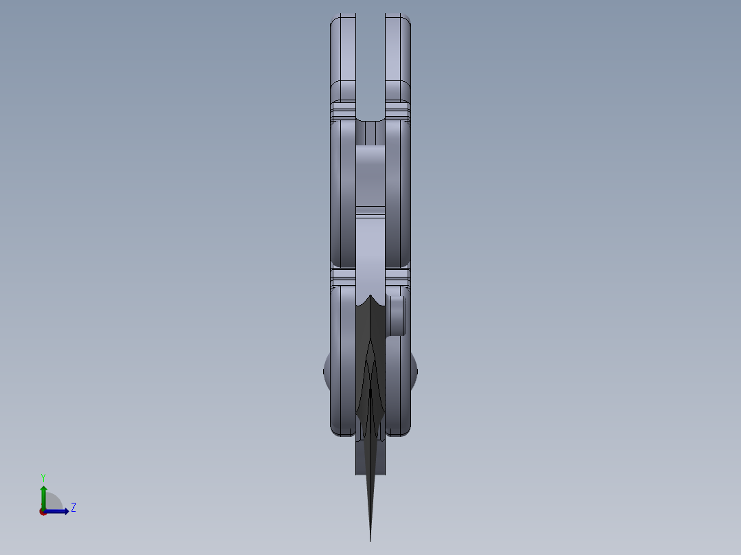 折叠刀、刀 (2)左视图