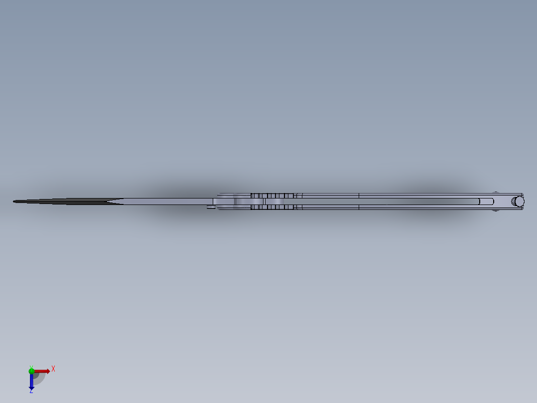折叠刀、刀 (2)俯视图