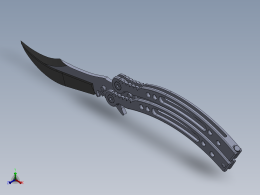 折叠刀、刀 (2)正等轴测缩略图