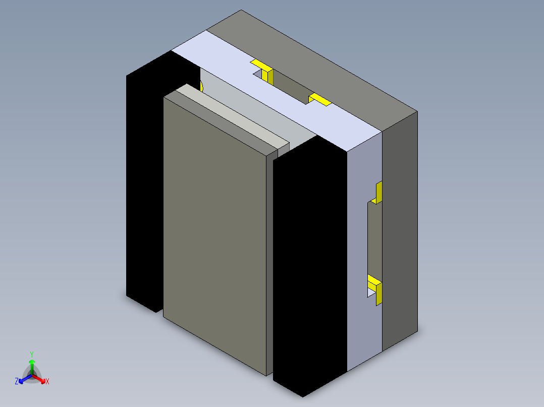 B3004537-PVC T型模具正等轴测图