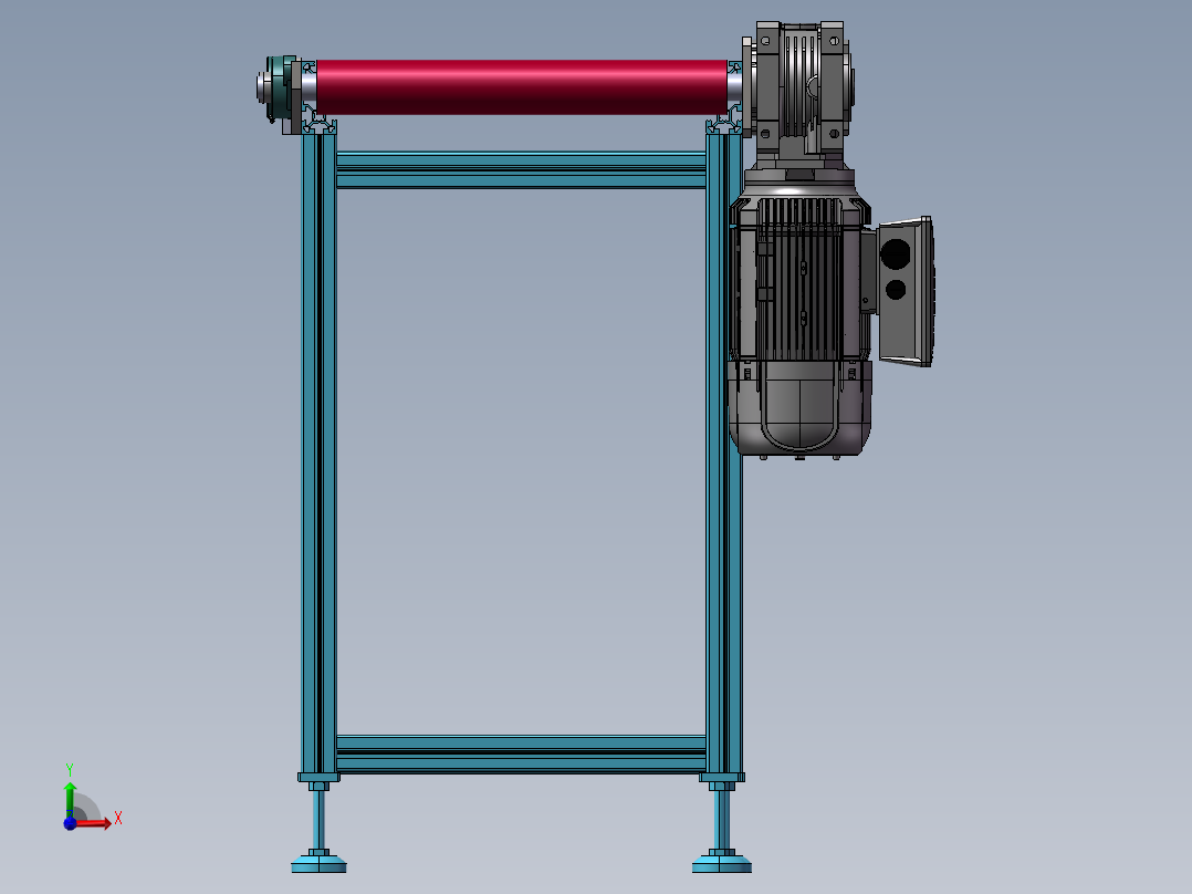 皮带流水线前视图