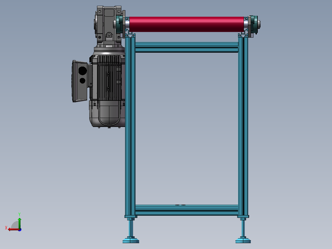 皮带流水线后视图