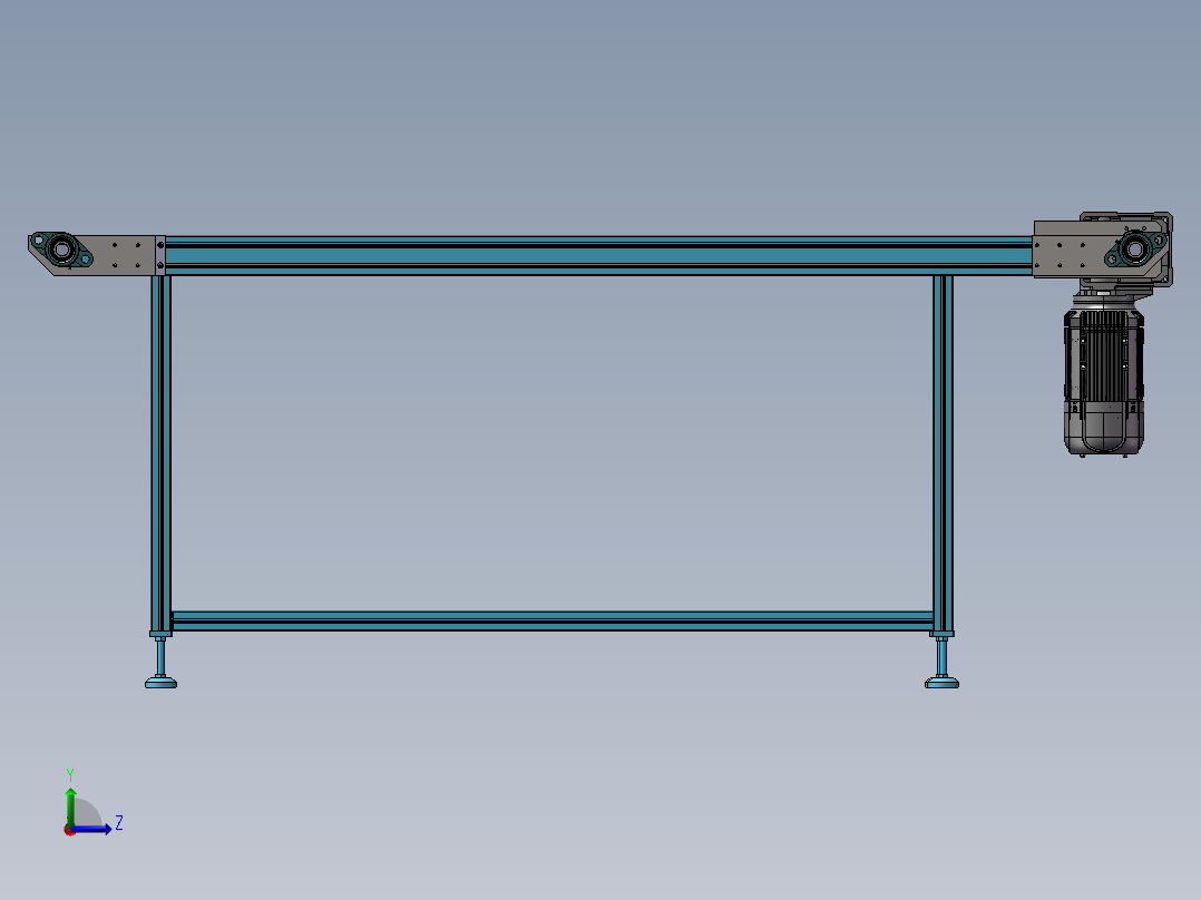 皮带流水线左视图
