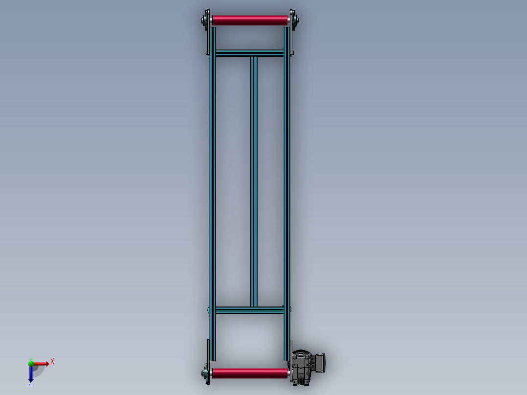 皮带流水线俯视图