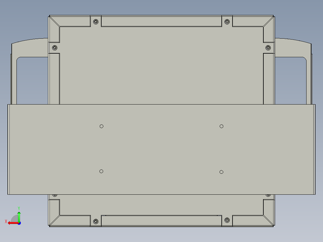 移动式触摸屏盒子装配-10寸后视图