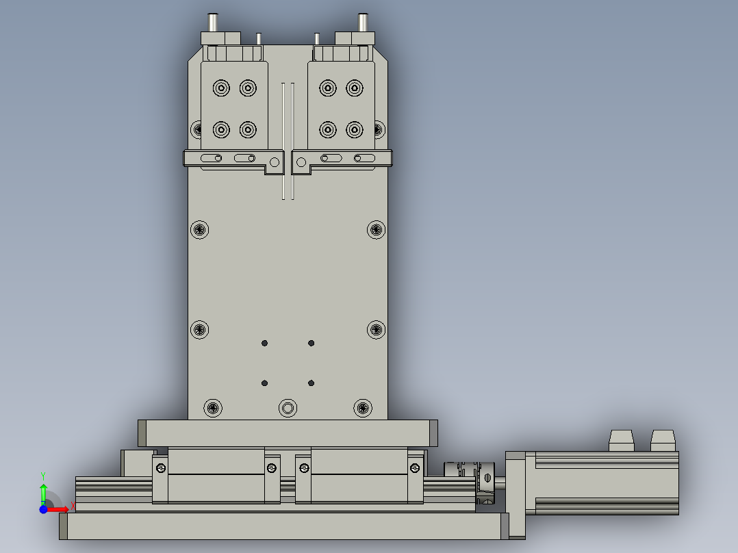 伺服送料滑台模组前视图