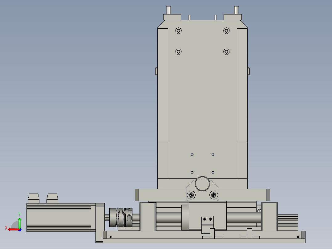 伺服送料滑台模组后视图