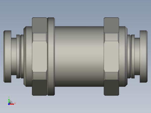 气管直通中间接头PM8(M16x1)前视缩略图