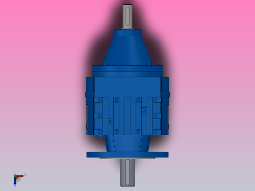 RFS27法兰轴伸式斜齿轮减速机RFS27-3.37-M1-Φ140俯视缩略图
