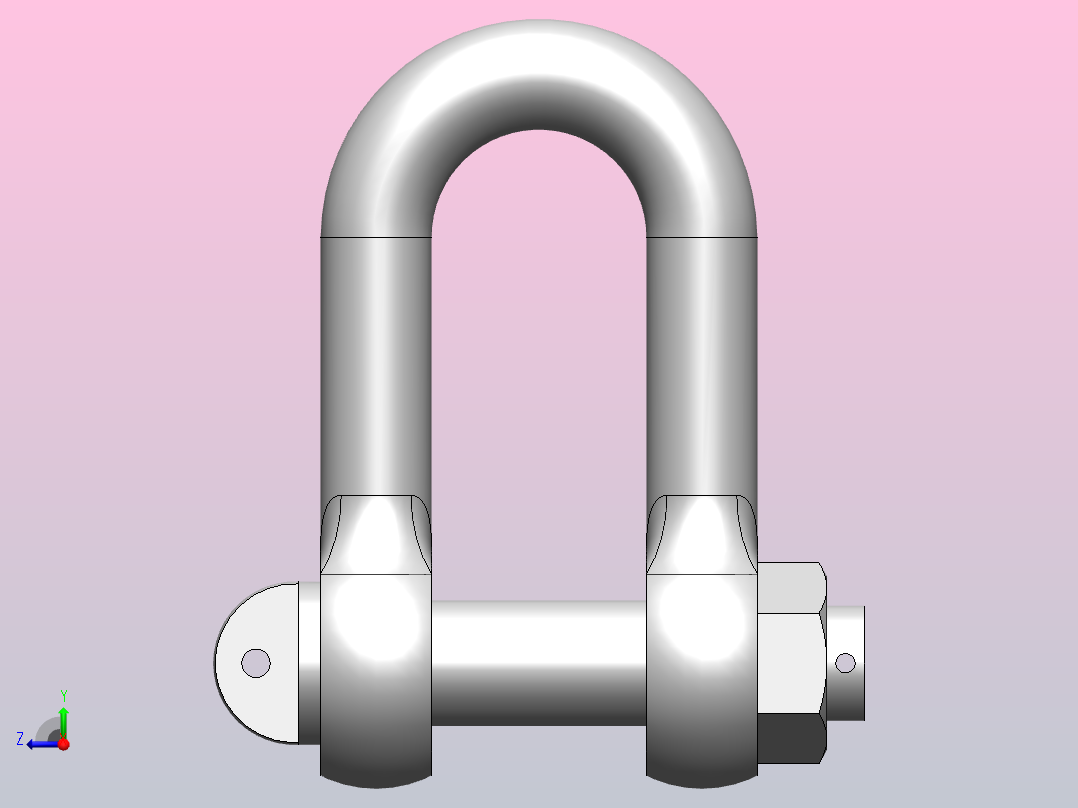 D型合金钢卸扣_D20前视图