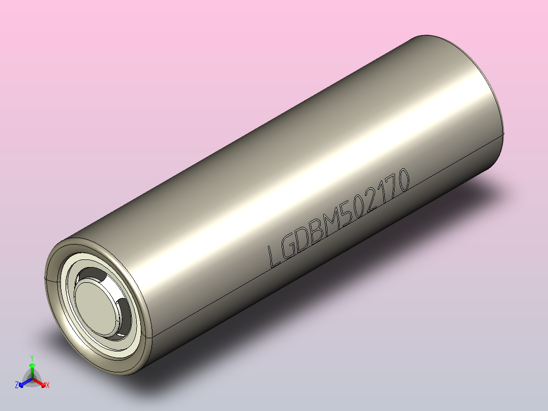 LG INR21700 M50 5，000毫安时锂离子充电电池主视图