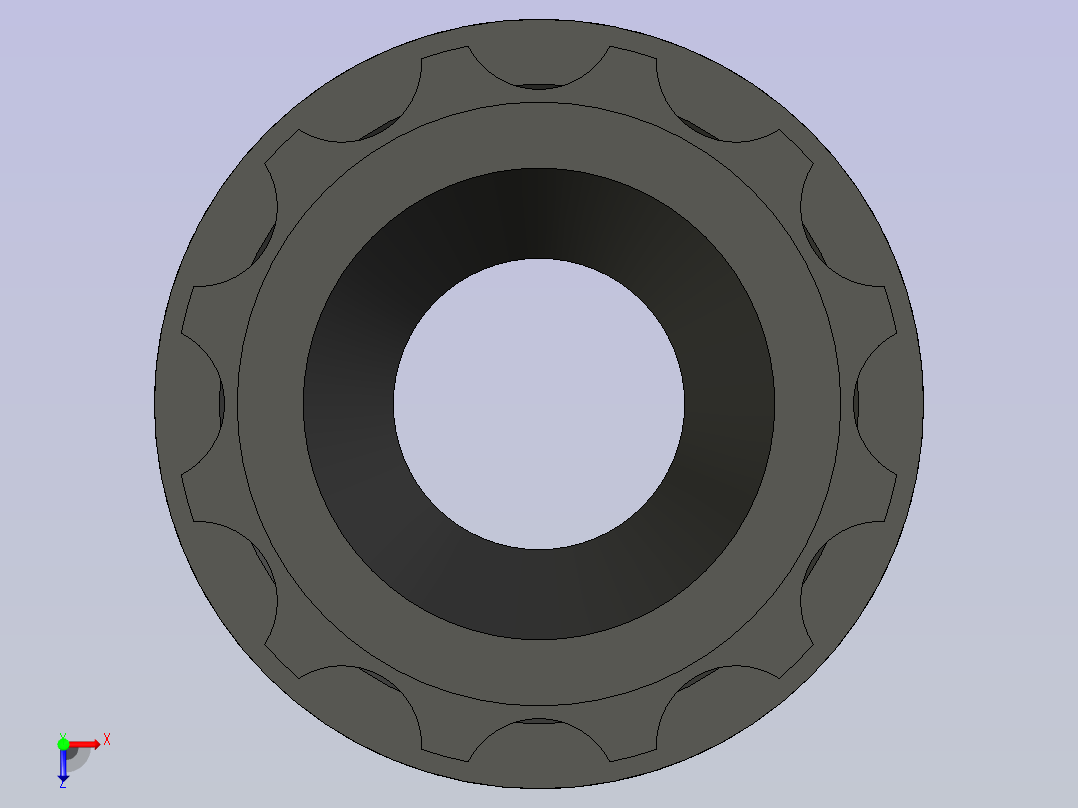自行车自由飞轮 (1)俯视图