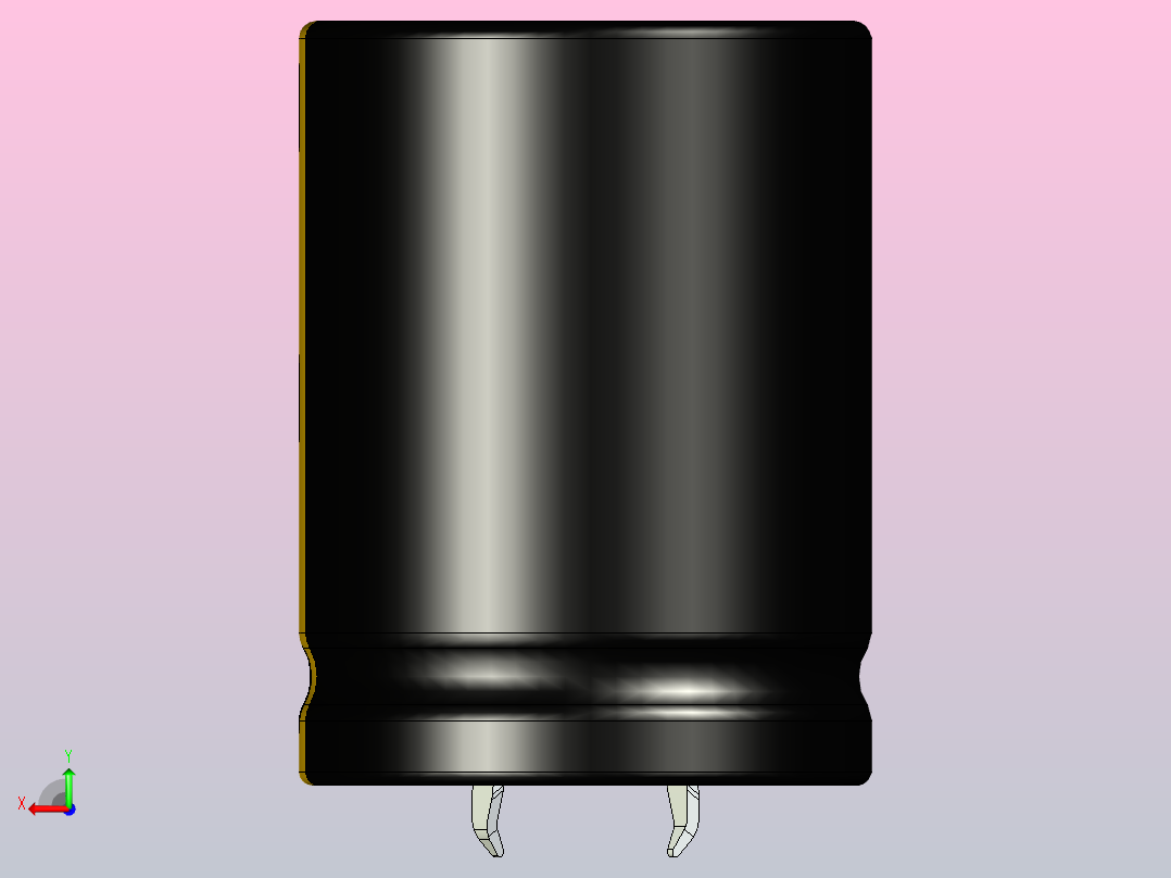 30 x40黑黄底片电解电容器后视图