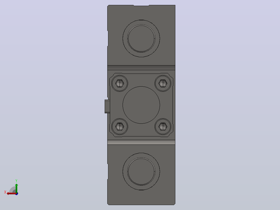 气缸SKD86x50_DB_M_BR_J3_62516_1O_E_FULLY EXTENDED后视图