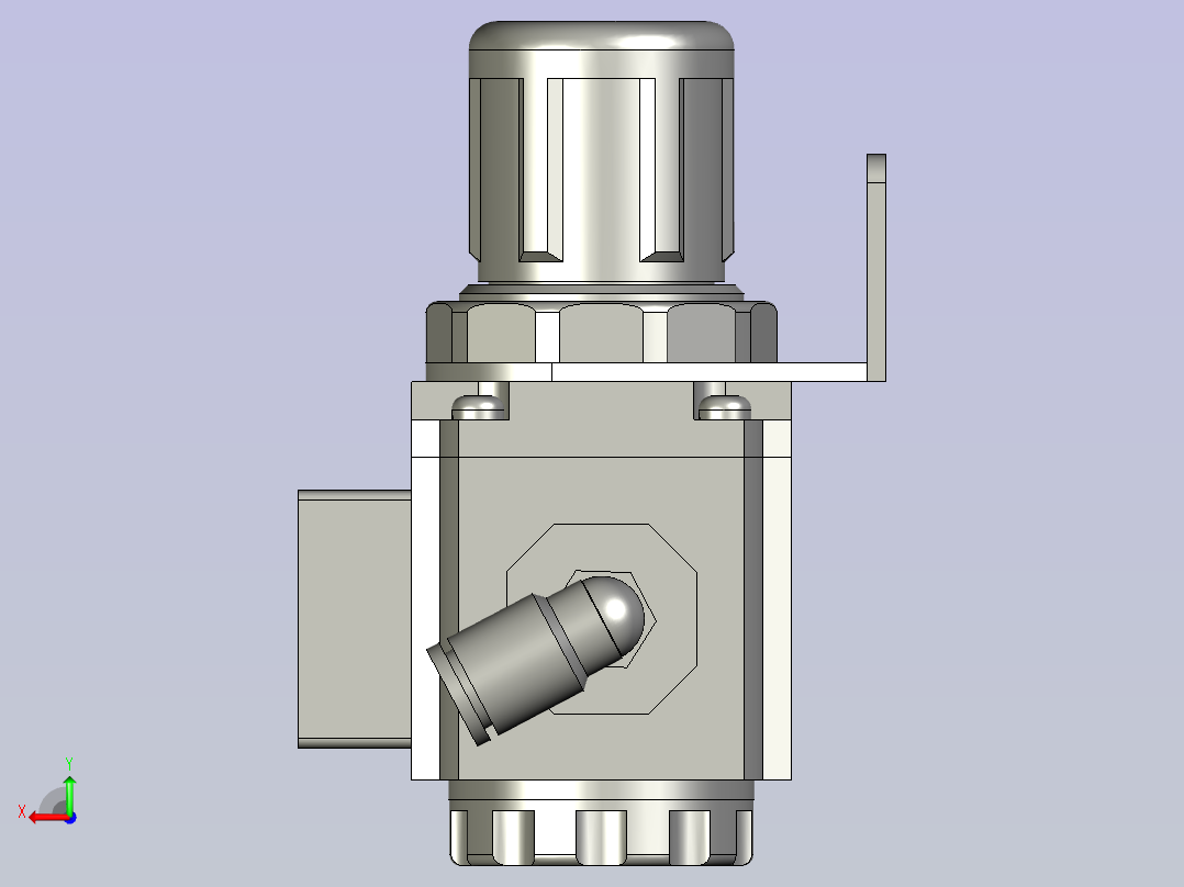 GR200-06-L-F1-K调压阀后视图
