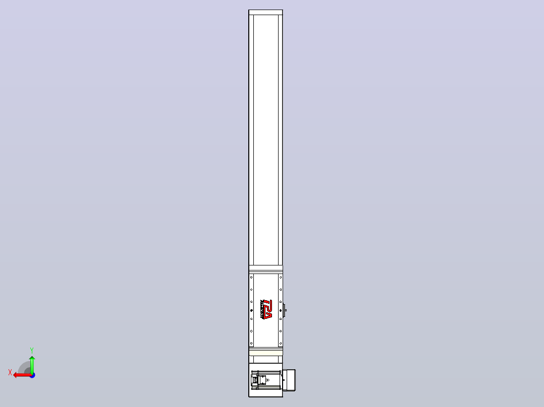 伺服电机集成皮带传动直线执行器TPA-OCB-140-256-L850-RU-P75-N3后视图