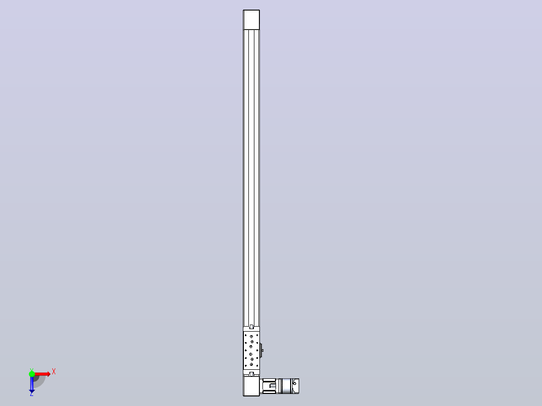 带式直线轴半闭式TPA-ONB-60-140-L1150-DR-J60-N3俯视图