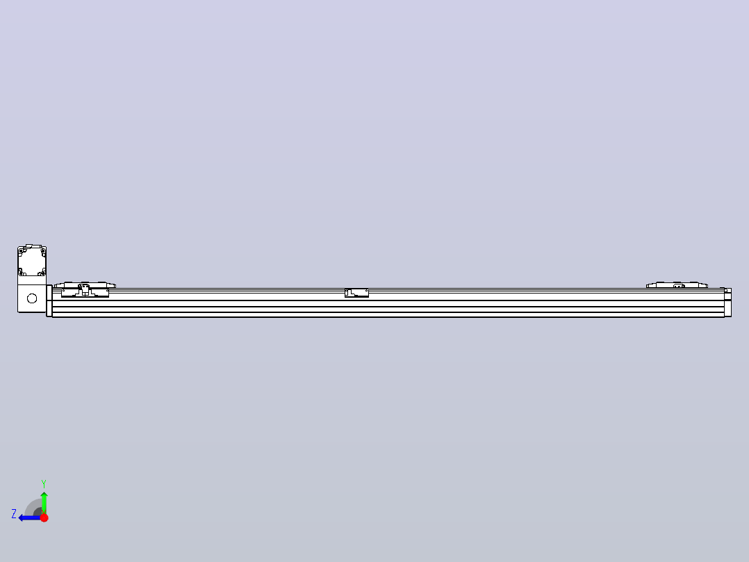皮带直线轴双滑块型TPA-GCBS-80-P60-L575-LU-M20-N3右视图