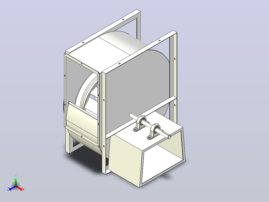 SYQS-C离心风机[SYQS-630C]正等轴测图