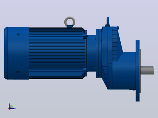RXF77法兰轴伸式安装斜齿轮减速机RX77-Y2.2-4P-100-M1-0°-Φ250左视缩略图
