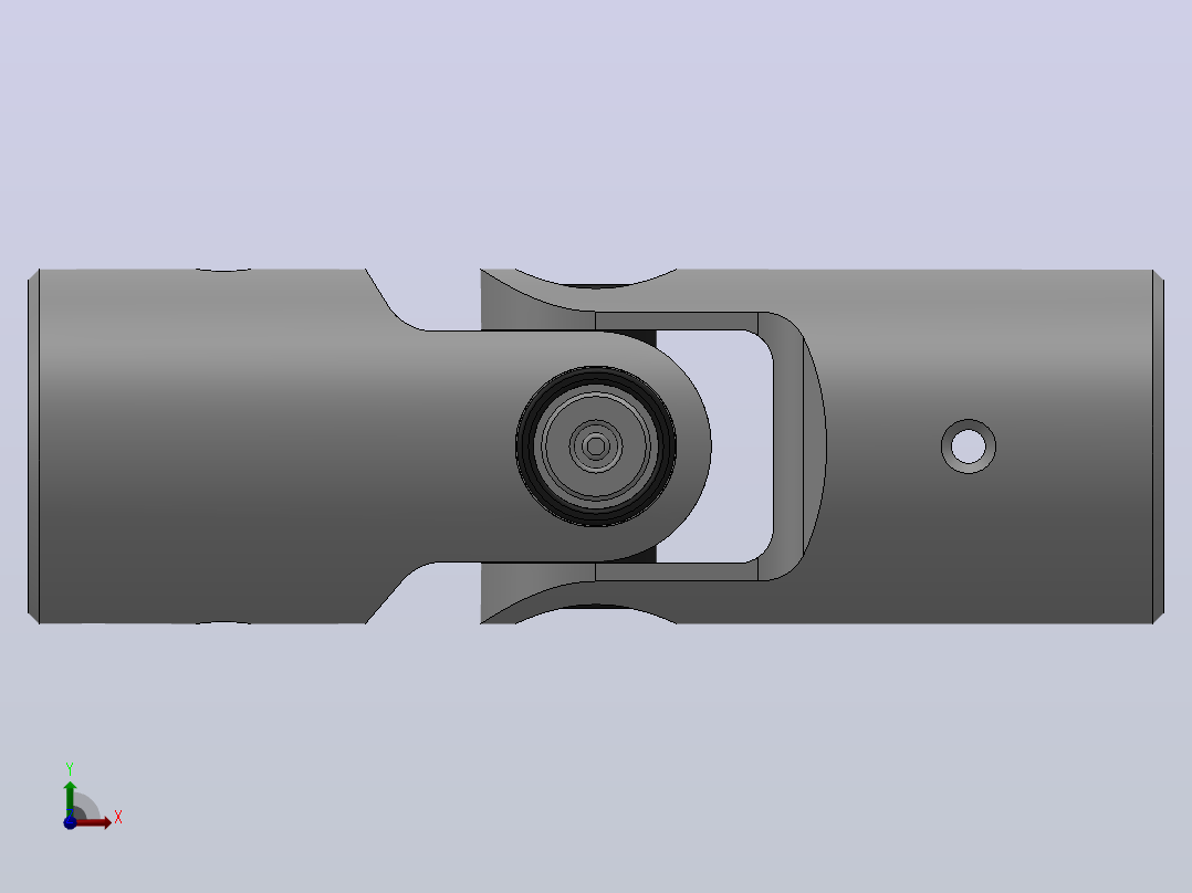 万向联轴器WXD2-CN-Φ8／ΦWX,WXD型小型十字轴万向联轴器前视图
