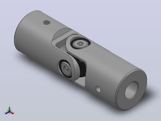 万向联轴器WXD2-CN-Φ8／ΦWX,WXD型小型十字轴万向联轴器正等轴测缩略图