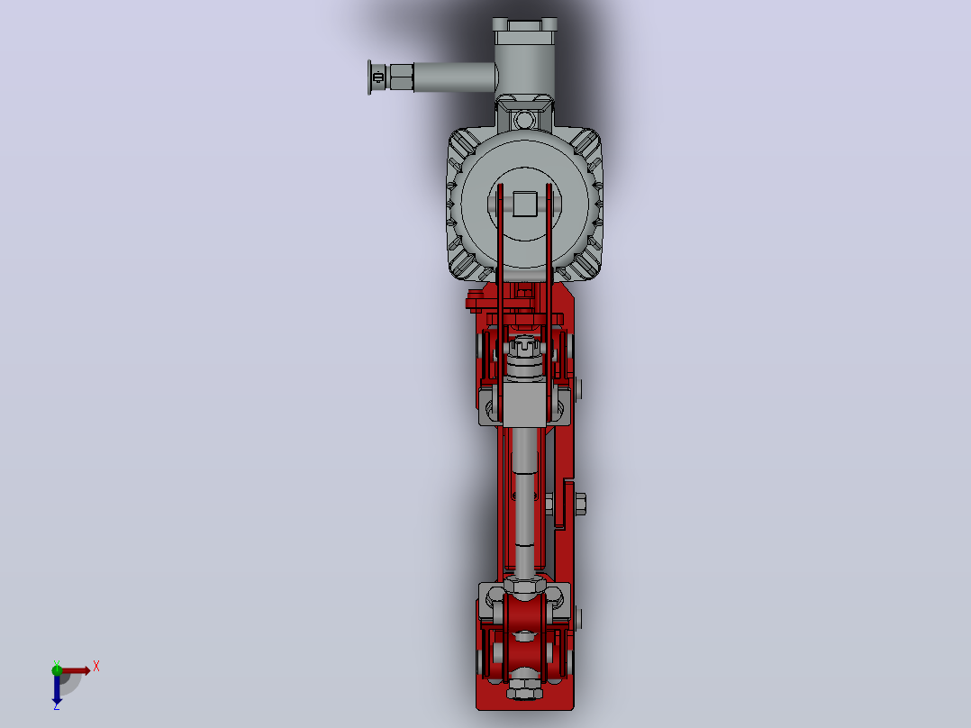 BYWZB系列隔爆型电力液压鼓式制动器BYWZB-200／30-ⅠA-A-HLRLExdⅠ俯视图