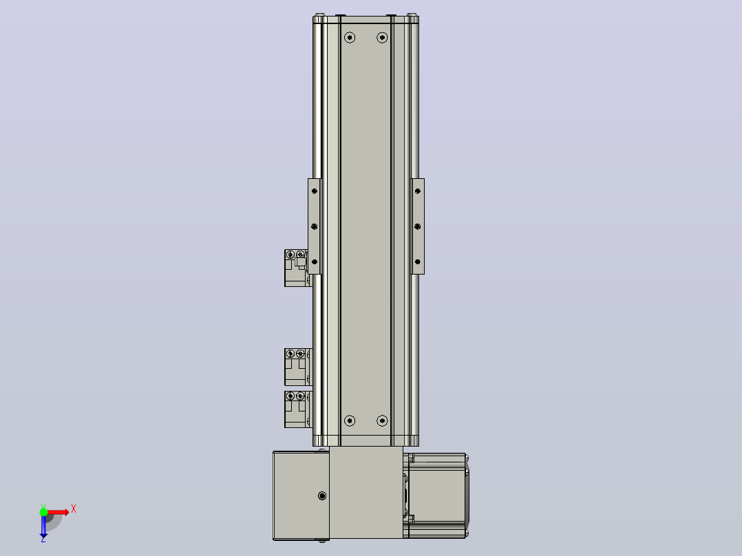 MT75BT半封闭皮带滑台[MT75BT.L80.100.LD.P40.C3]俯视图