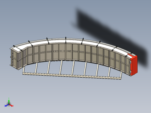 混凝土浇筑建筑模具3D数模图纸 STEP格式