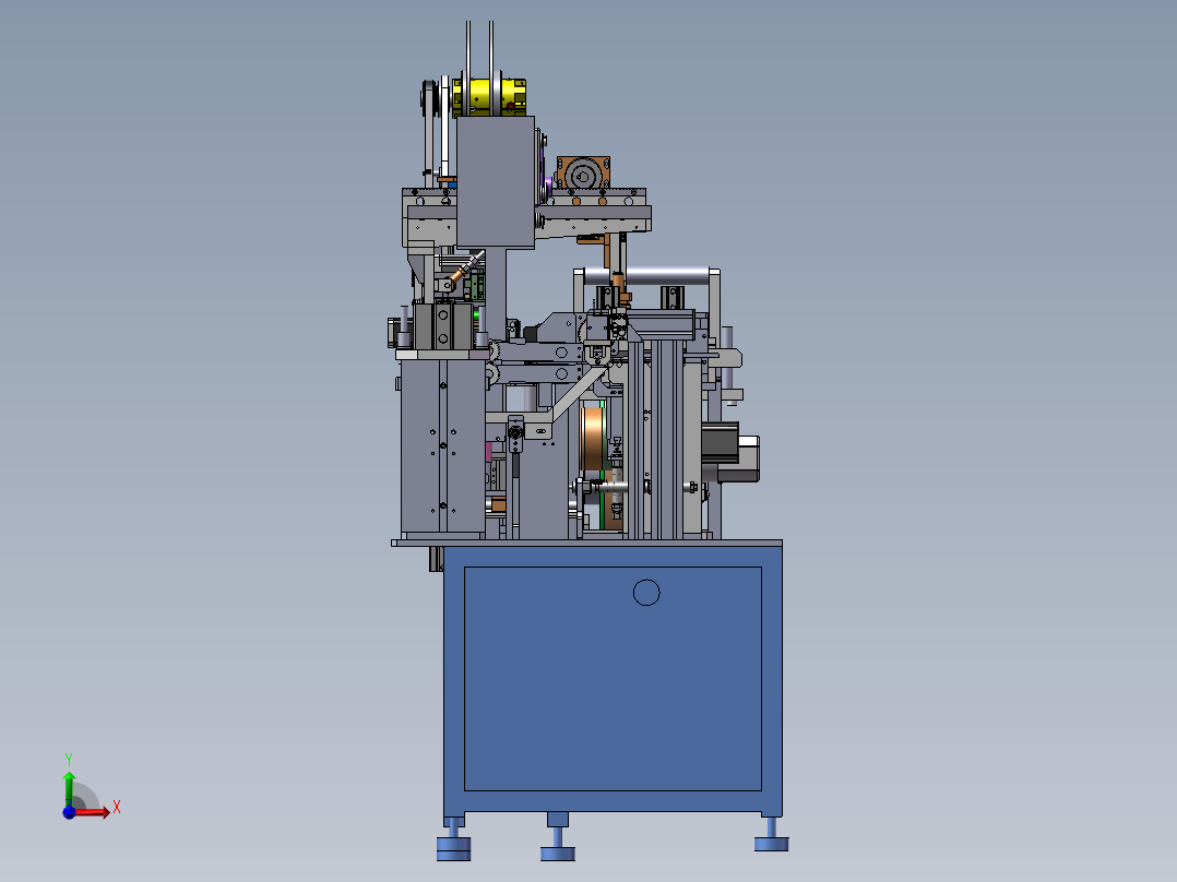 自动化卷纸管机sw12前视图