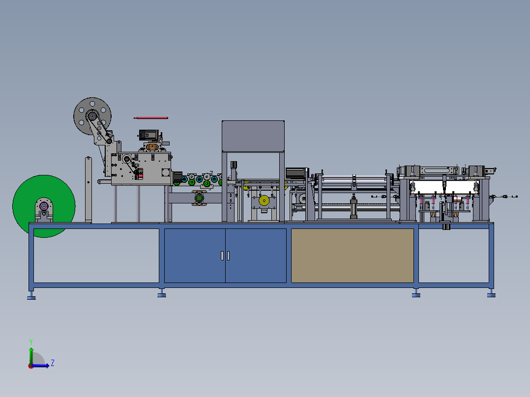 自动化卷纸管机sw12左视图