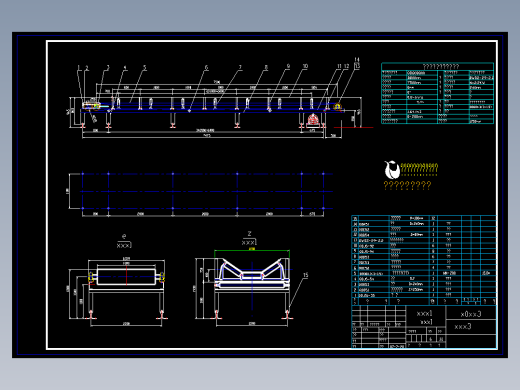 QD80B800皮带输送机规格尺寸总图