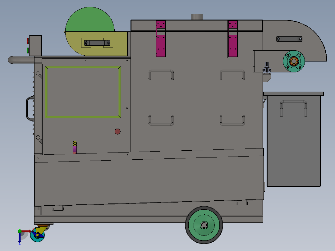 切削液过滤车前视图